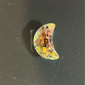 Swarovski 18 mm crescent Moon Pendant Crystal charm AB iridescent clear rainbow